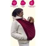 Paw And Hug Köpek Polar Taşıma Çantası Ana Kucağı – Omuzdan Taşınabilir Kışlık– Yumuşak ve Sıcak - Bordo