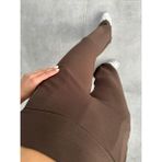 Paw Garage Cepli Yandan Gizli Fermuarlı Likralı Bol Paça Pantolon, 4 Mevsim, Kadın Pantolon - Kahve