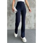 Paw Garage Kadın Beyond Yüksek Bel Toparlayıcı Çimalı Ispanyol Paça Palazzo Pantolon - 2XL - Lacivert