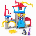 PAW PATROL Air Rescue - Pup Squad havaalanı kulesi, araç fırlatıcı, Chase Pup Squad Racer ve belediye başkanı figürü, 3 yaş ve üzeri çocuklar için oyuncak