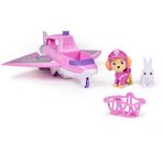 PAW PATROL Air Rescue - Skyes kurtarma uçağı, açılır kapanır pençe ve kurtarma sepeti, Skye oyun figürü ve tavşan (temel araç), 3 yaşından büyük çocuklar için oyuncak