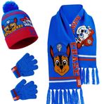 PAW PATROL Bere, erkek çocuk atkı eldiven seti, çocuk kışlık bere seti, Çok renkli, Ölçü Birimi
