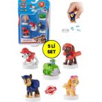 Paw Patrol Damgalı Mühürlü 5 Li Figür Seti ( Chase - - Zuma - Rocky - Skye ) - 4 - 7 cm - Renkli
