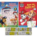 Paw Patrol Inanılmaz Labirentler + Aynı Mı Farklı Mı Okul Öncesi Alıştırma Faaliyet Kitapları 2'li Set + Mat. Cetvel