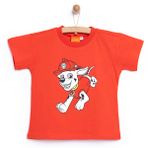 PAW Patrol - NICKELODEON Erkek Bebek Tişört Bisiklet Yaka Kısa Kol Kırmızı