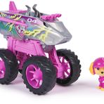 PAW PATROL Rescue Wheels - Skye'nin jet moduna dönüşen uçan canavar kamyonu ve Skye köpek figürü, 3 yaş ve üzeri çocuklar için oyuncak