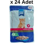 Paw Paw Tavuklu Yavru Yaş 24x85 gr Kedi Mama