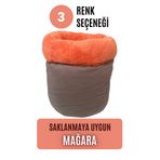pawdaz Mağara (45x40cm) - Modern kedi/köpek mağara yatak, Saklanma alanı, Sakinleştirici, Konforlu