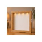 Pawellia 25x25x7 cm Bambu Derin Anı Çerçevesi LED Işıklı