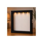 Pawellia 25x25x7 cm Siyah Derin Anı Çerçevesi LED Işıklı