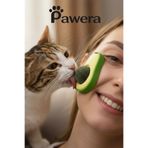 Pawera 360° Dönen Yapışkanlı Catnip Kedi Nanesi Avokado Kedi Çimi Stres Tüy Destekli Oyuncak Top