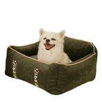 PawGo, Premium Taşınabilir Kedi ve Köpek Araba Koltuğu, Tasma Klipsli, Ayarlanabilir Kayışlı (Antrasit, 50X62X22)
