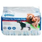 Pawise Dişi Köpek Alt Bağlama Bezi Beyaz Xl Boy 12 Adet