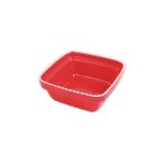 Pawise Dog Square Ceramic Bowl 550 ml Kırmızı Mama ve Su Kabı