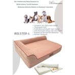 PAWİYANS Bolster-L Üst Kalite Köpek Yatağı Süngerli Sıvı Geçirmez Alezli. %100 Elyaflı. 2 Fermuarlı