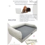 Pawiyans Bolster Üst Kalite Köpek Yatağı 6,5-10CM Süngerli Sıvı Geçirmez Alezli. %100 Elyaflı. 2 Fermuarlı - 69 x 92 cm - Kırık Beyaz