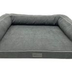 Pawiyans Bolster Üst Kalite Köpek Yatağı 6,5-10cm Süngerli Sıvı Geçirmez Alezli.%100 Elyaflı. 2 Fermuarlı (Large)