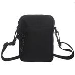 Pawleso Omuz Çantası Erkek, Omuz Çantası Küçük Crossbody Bag 18 cm, 1,8 L, Siyah Postacı Çantası Naylon Kurye Çantası Erkek Çantası, Tek renkli siyah - Logosuz - Dekoratif bant yok, 6.89*5.5*2.76inch (17,5*14*7cm)