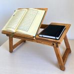 Pawn Mark Company Ahşap Kuran-I Kerim Rahlesi - Ergonomik, Katlanabilir ve Ayarlanabilir Masaüstü Tasarım ile Konforlu Kitap Okuma - Kahverengi