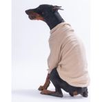 Pawstar Bej Teddywood Orta-Büyük Irk Için Ayıcık Nakışlı Esnek Sıcak Tutan Köpek Sweati Köpek Kıyafeti - 6XL