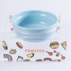 Pawstar Fast Food-Tekli Seramik-Pleksi Mama ve Su Kabı-Kedi Köpek Mama Su Kabı