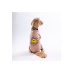 Pawstar Kahverengi Smile Pijama Orta ve Büyük Irk Köpek Pijaması - Köpek Tulumu - Köpek Kıyafeti (15 KG-4