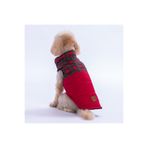 Pawstar Kırmızı Elgin Paws Ekose Desen Yelek Köpek Yeleği Köpek Kıyafeti Köpek Yağmurluk