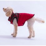 Pawstar Kırmızı Elgin Paws Su İtici Küçük Irk Köpek Puf Yelek Yağmurluk (XL)
