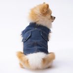 Pawstar Koyu Mavi Denim Yelek Kot Yelek Köpek Kıyafeti Köpek Yeleği - 2XL