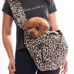 Pawstar Mbeya Gold Crossbody Küçük Irk Köpek Çapraz Taşıma Çantası (İçi Tay Tüyü)