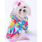 Pawstar Mosaic Polarlı Köpek Montu Köpek Yağmurluk Köpek Kıyafeti Köpek Elbisesi 2XL