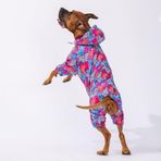 Pawstar Palmatum Polarlı Su Geçirmez Orta-Büyük Irk Köpek Yağmurluk Tulum (4XL)