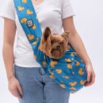 Pawstar Pekin Crossbody Küçük Irk Köpek Çapraz Taşıma Çantası - Mavi
