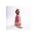 Pawstar Pembe Love Air Pijama Orta ve Büyük Irk Köpek Pijaması - Köpek Tulumu - Köpek Kıyafeti (15 KG-45 KG)