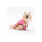 Pawstar Pembe Plaid E Pelle Kedi Köpek Ceketi Kedi Köpek Kıyafeti Kedi Köpek Elbisesi