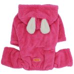Pawstar Pembe Tapeti Peluş Küçük Irk Köpek Tulumu (6,5 kg-11 kg arasına uygun bedenlerde) (XL)