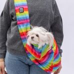 Pawstar Peru Crossbody Küçük Irk Köpek Çapraz Taşıma Çantası - Çok Renkli