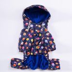 Pawstar Planetfood Polarlı Su Geçirmez Orta-Büyük Irk Köpek Yağmurluk Tulum - 4XL