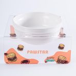 Pawstar Super Burger-Tekli Seramik-Pleksi Mama ve Su Kabı-Kedi Köpek Mama Su Kabı
