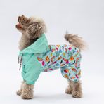 Pawstar Tokyo Polarlı Su Geçirmez Küçük Irk Köpek Yağmurluk Tulum - M