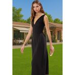 PayBuy A Kesim V Yaka Midi Dokuma Abiye Elbise Polyester Karışımlı Özenle Seçilmiş Uzun Ömürlü Şık Görünüm