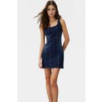 PayBuy Denim Bisiklet Yaka Fitted Mini Elbise 99 Pamuk Rahat Günlük Dayanıklı Malzeme Zarifane Tasarım