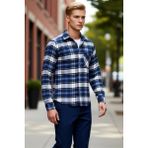 PayBuy Erkek Ekose Desenli Slim Fit Flanel Oduncu Gömlek Fonksiyonel Dayanıklı Kaliteli Konforlu Şık - XS