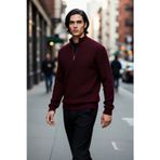 PayBuy Erkek Regular Fit Düz Fermuarlı Dik Yaka Triko Kazak Kışlık Soğuk Hava Şıklığı İçin Mükemmel Seçim.