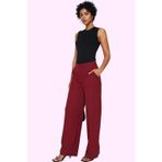 PayBuy Kadın Geniş Paça Dokuma Pantolon Yüksek Bel Regular Boy Casual Günlük Yaz Aylarının Vazgeçilmezi