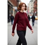 PayBuy Kadın Oversize Düşük Kollu Bisiklet Yaka Düz Triko Kazak Kışlık Kombinlerin Vazgeçilmezi Kaliteli