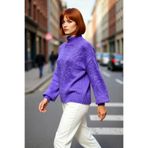 PayBuy Kadın Oversize Kalın Dik Yaka Triko Kazak Kışlık Soğuk Havalarda Konforlu Günlük Stil Kaliteli