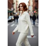 PayBuy Kadın Oversize Polo Yaka Düşük Kol Triko Kazak Kışlık Kombinlerinize Modern Rahatlık Katacak Şık