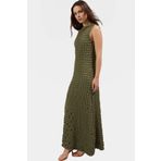 PayBuy Maxi A line Bisiklet Yaka Örme Elbise Hafif Yazlık Günlük Seçkin Malzeme Özel Tasarım Modern Stil