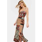 PayBuy Şık Etnik Desenli Midi A Line Örme Elbise Rahat Yazlık Günlük Kombin Mükemmel Uyum Modern Stil